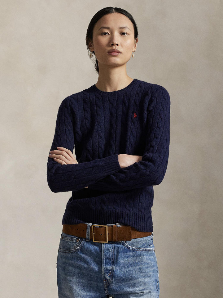 Wool cashmere crewneck