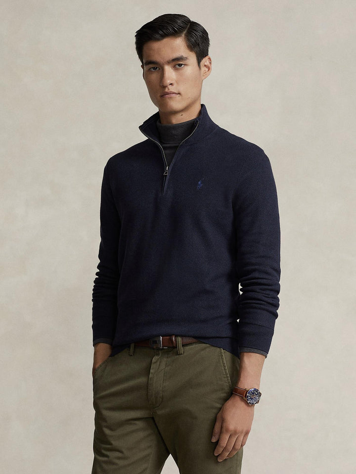 Knit Cotton Quarter Zip