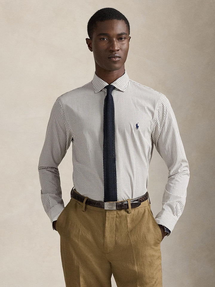 Custom fit poplin stretch shirt