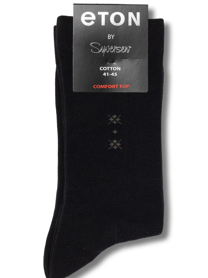 Eton Cotton Small Argyle Comfort Top