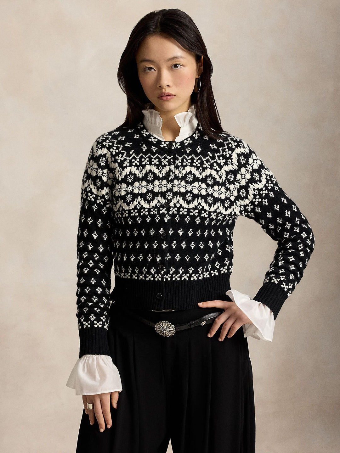 Fair Isle Wool Blend cardigan