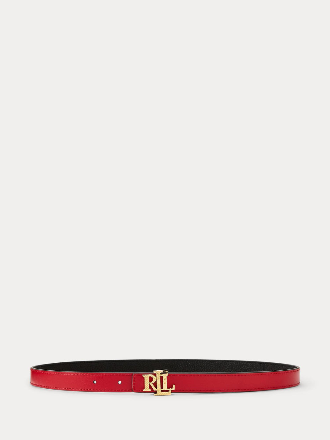 Logo Reversible Pebbled Skinny Belt