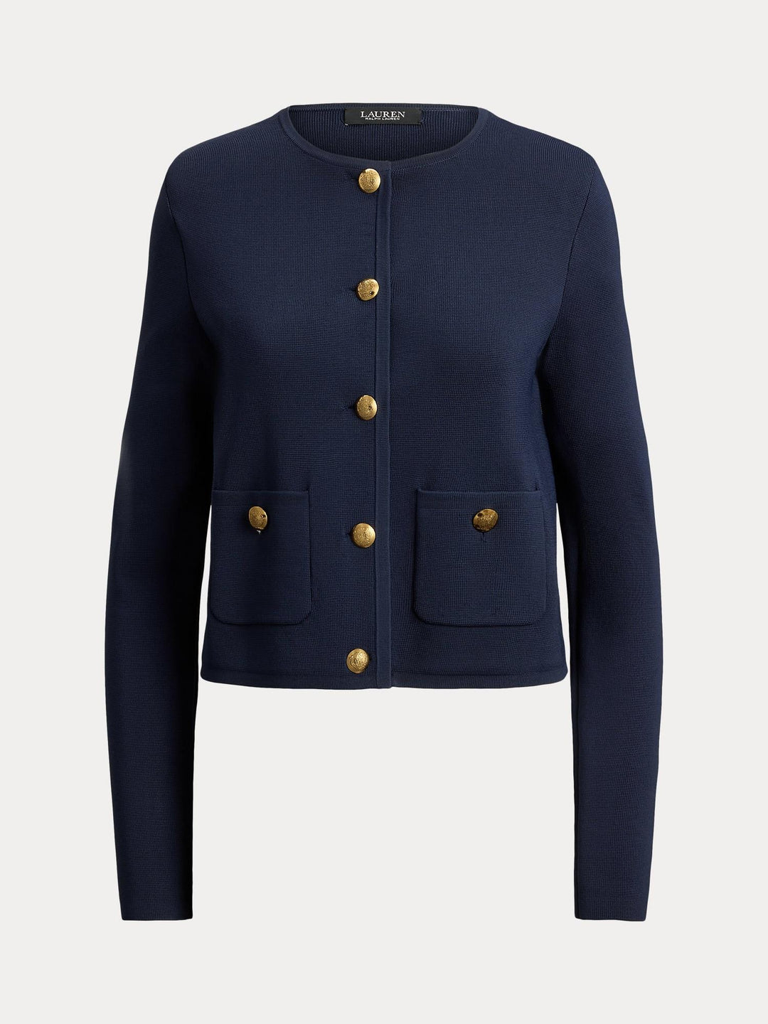 Cropped crewneck jacket