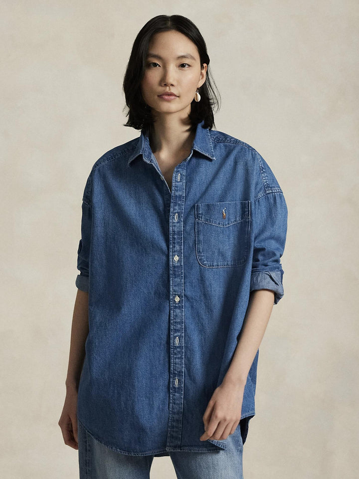 Oversize denim shirt