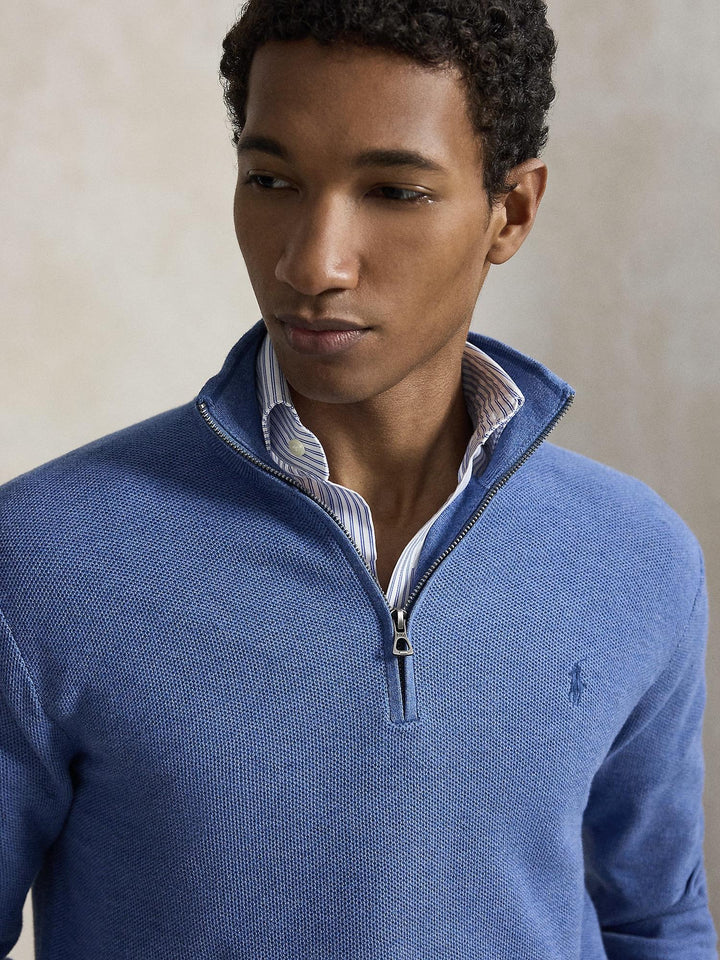 Cotton quarter zip sweater