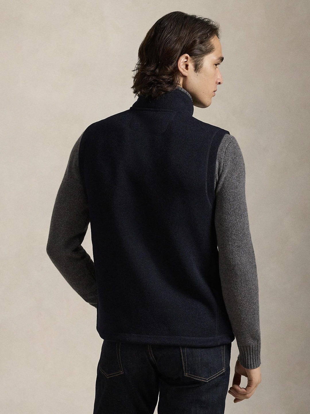 Brushed Fleece Mockneck Vest
