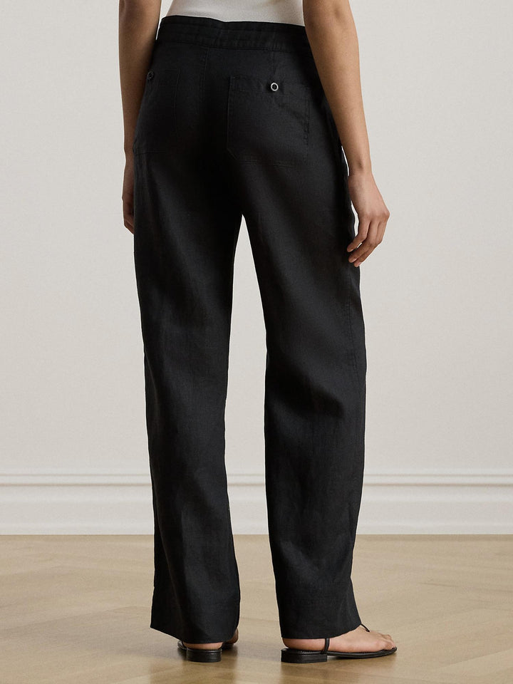 Wide leg linen pant