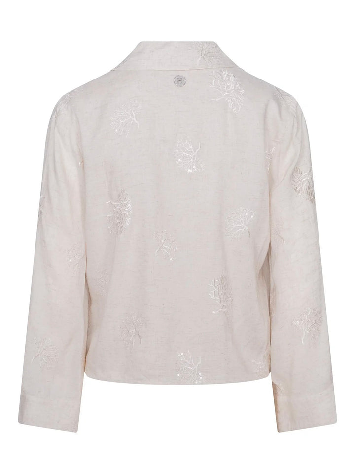 Seq detailed tie shirt