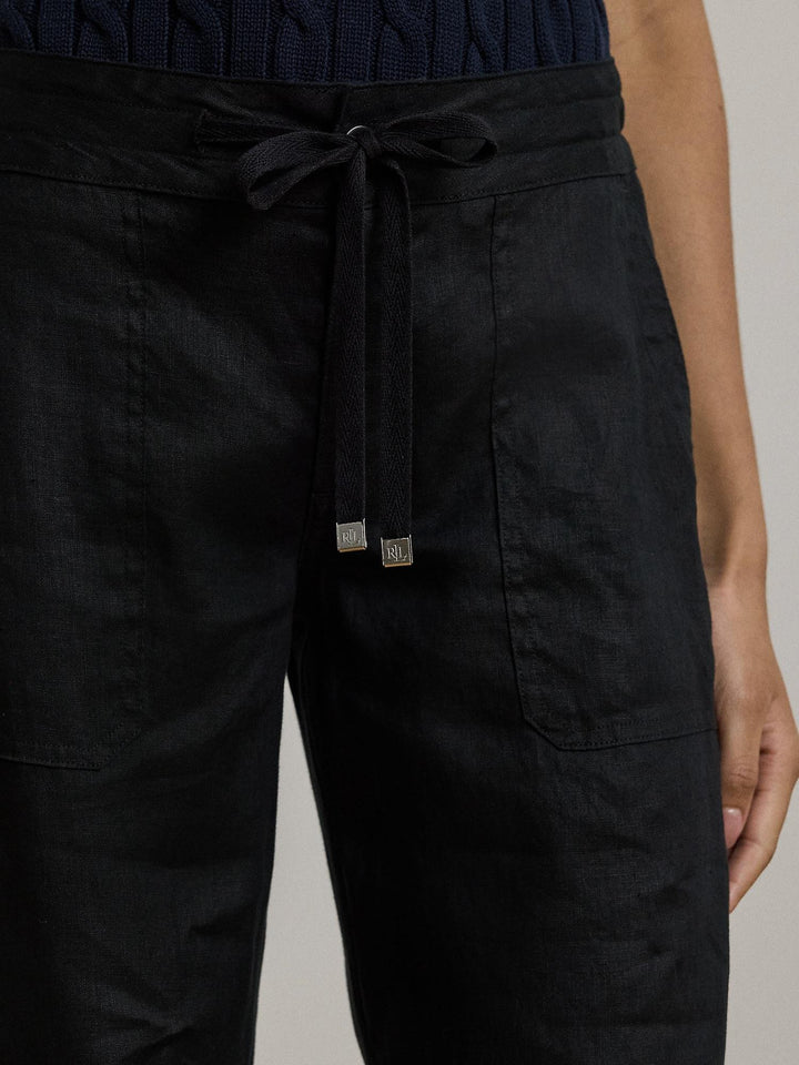 Wide leg linen pant