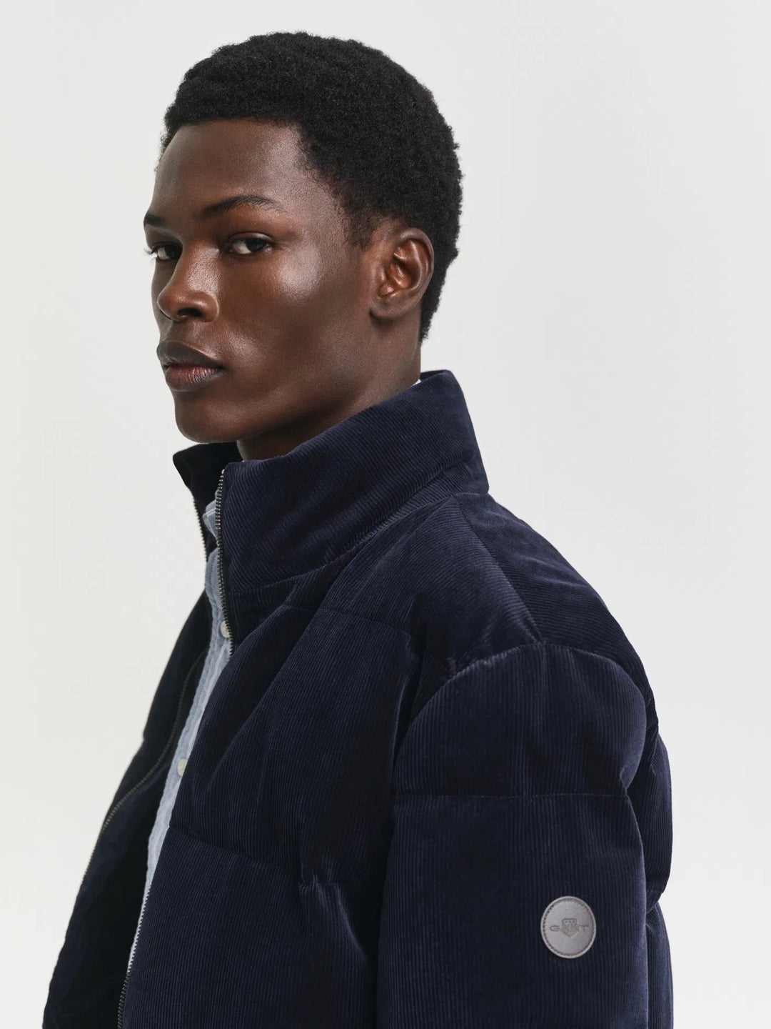 Cord puffer jacket