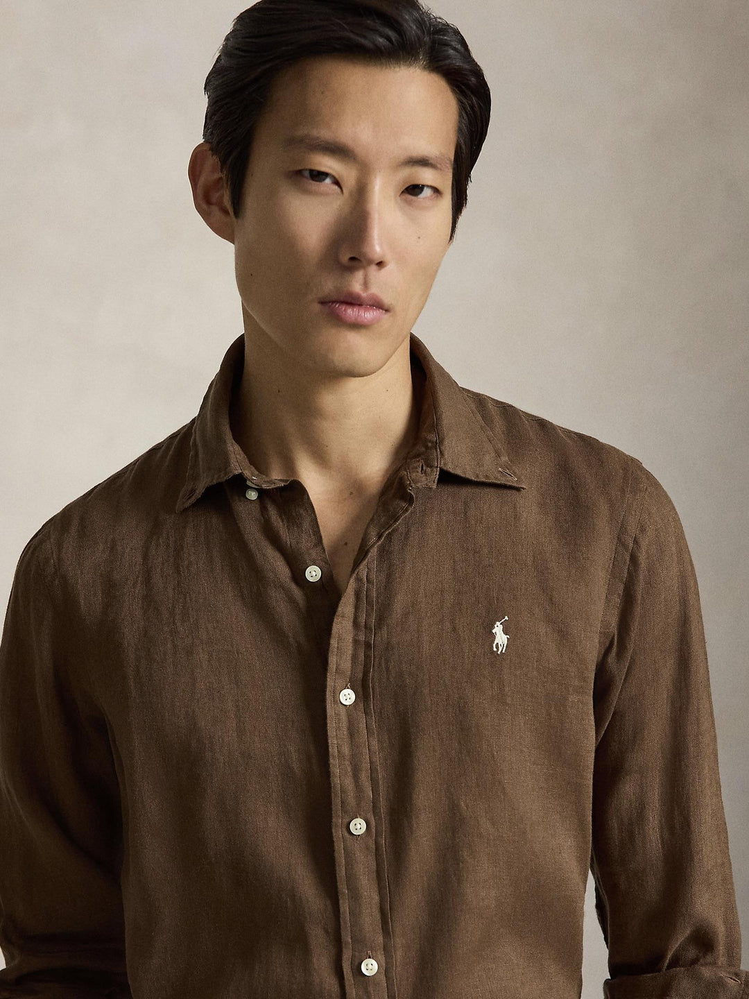 Custom fit linen shirt