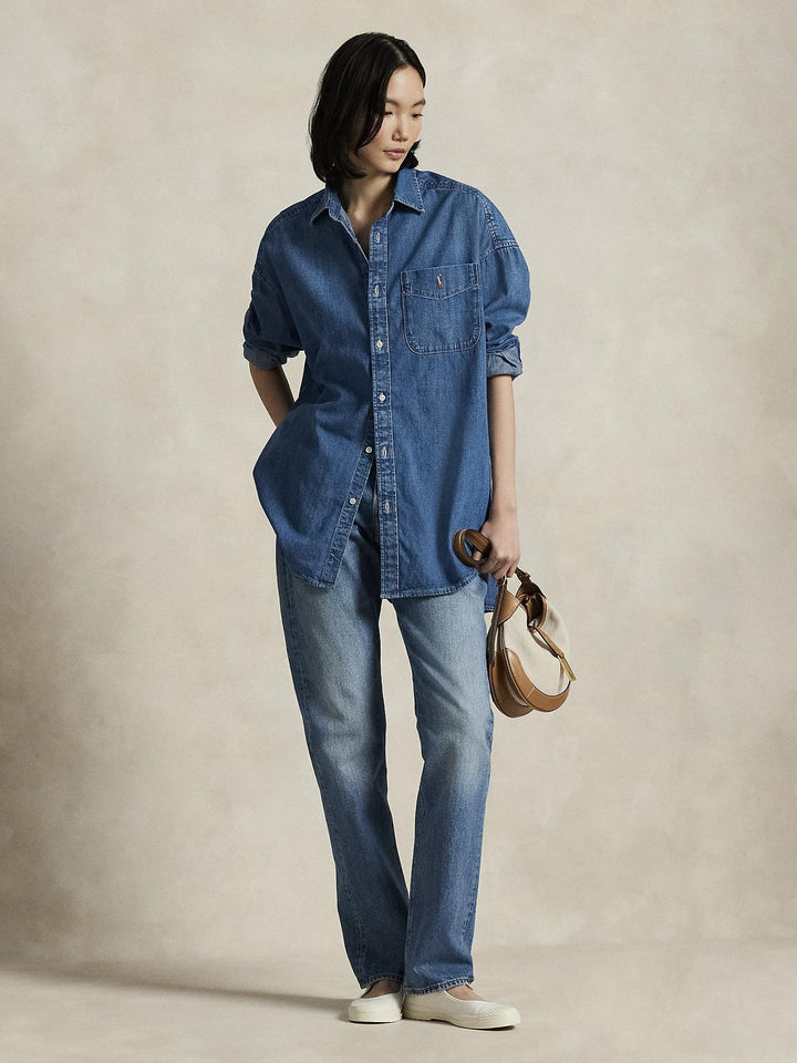 Oversize denim shirt