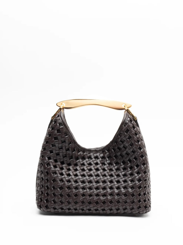 Small Boomerang Woven Leather