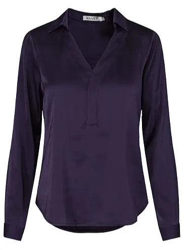 Satin V-Neck Blouse