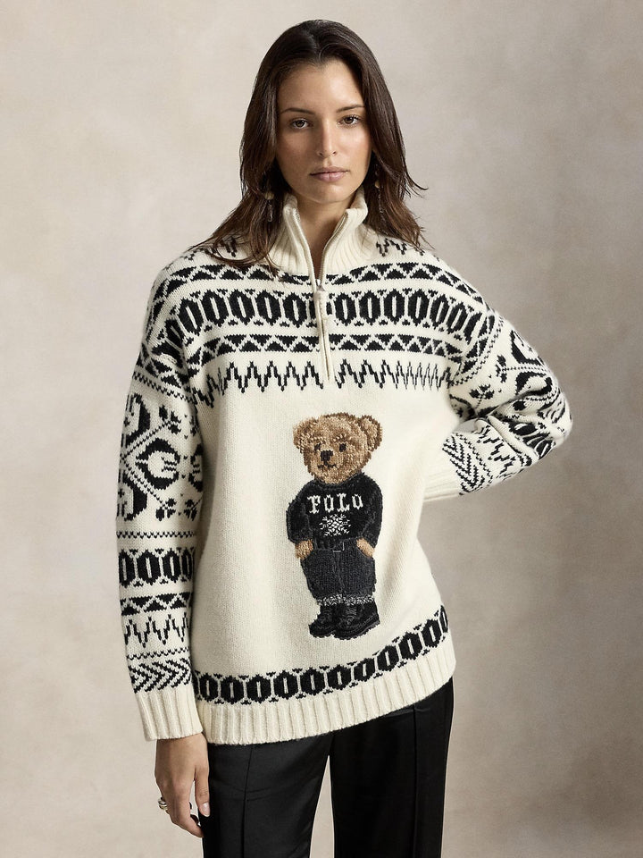 Ski polo bear quarter zip