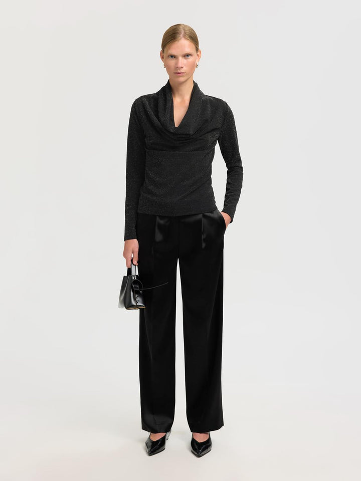 Slfsandra Ls Cowl Neck Top