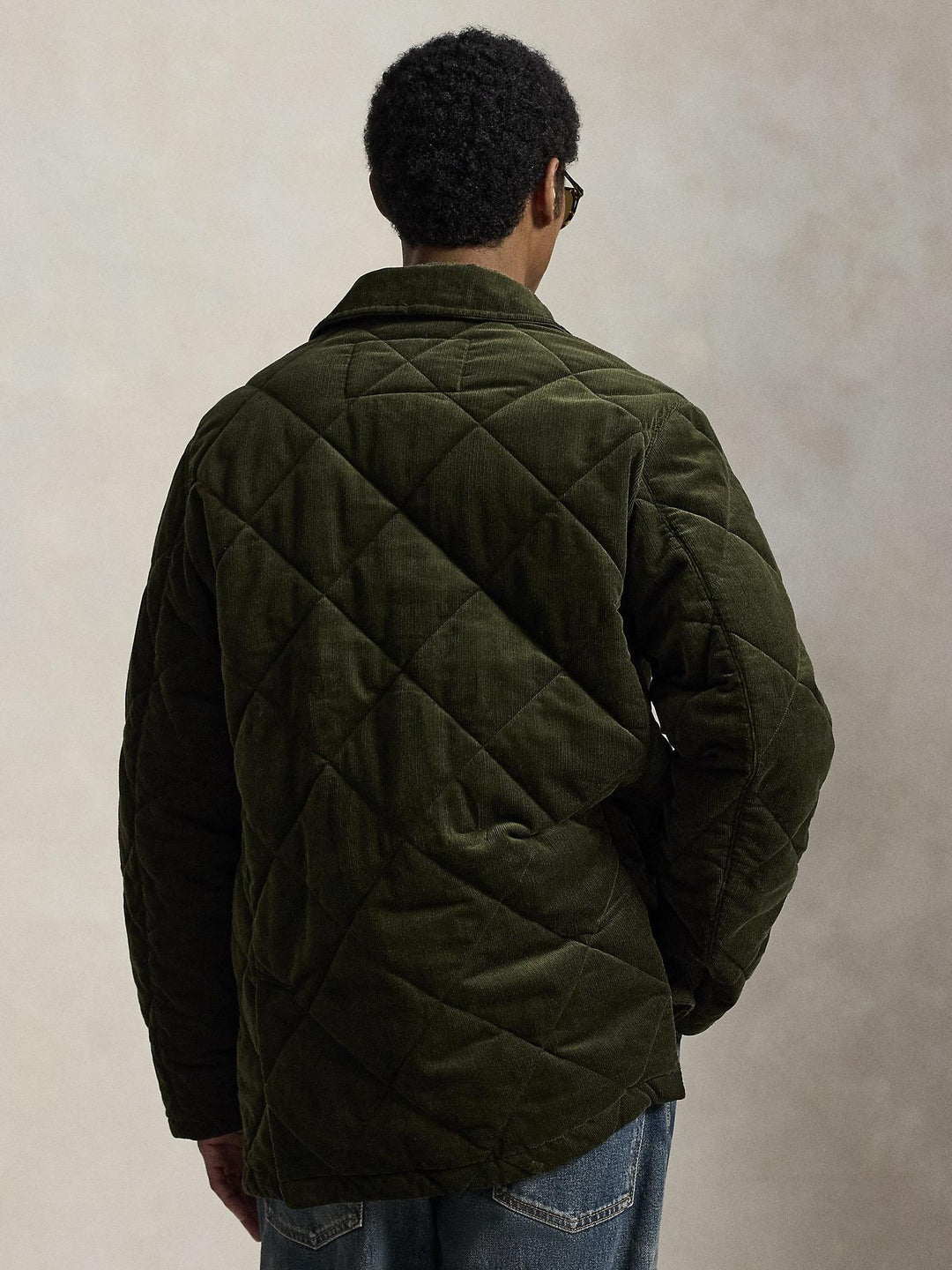 Quilted corduroy barn coat
