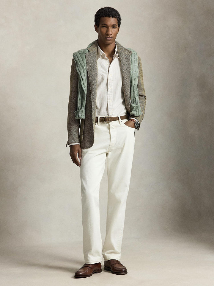 Custom fit striped oxford shirt