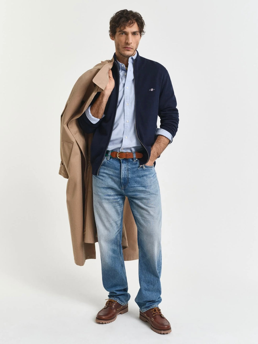 Bomullscardigan Med Glidelås