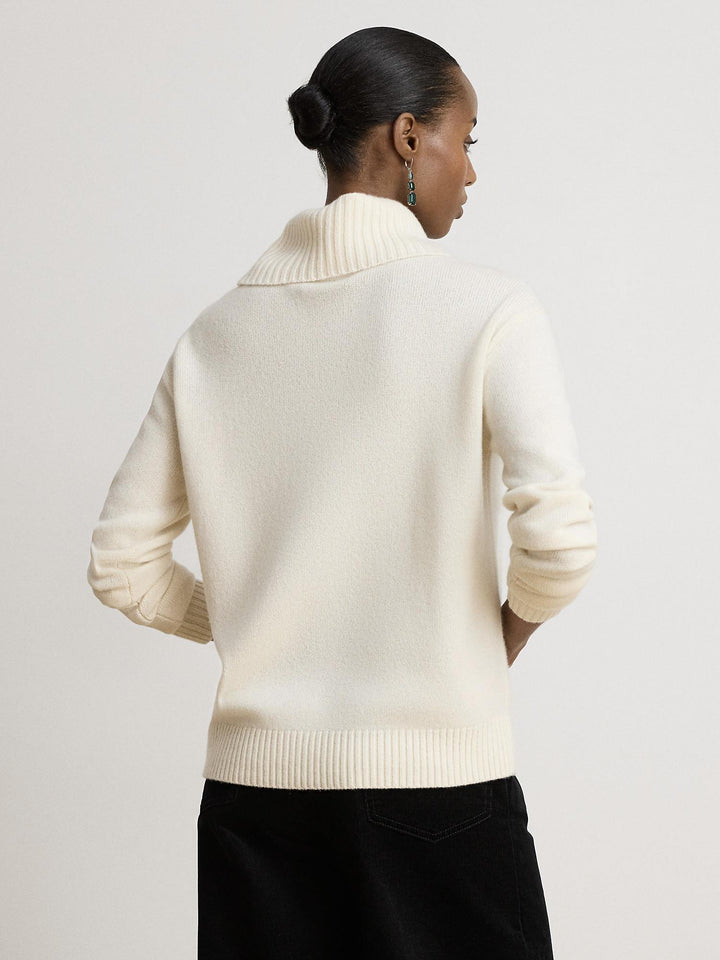 Logo cashmere turtleneck sweater