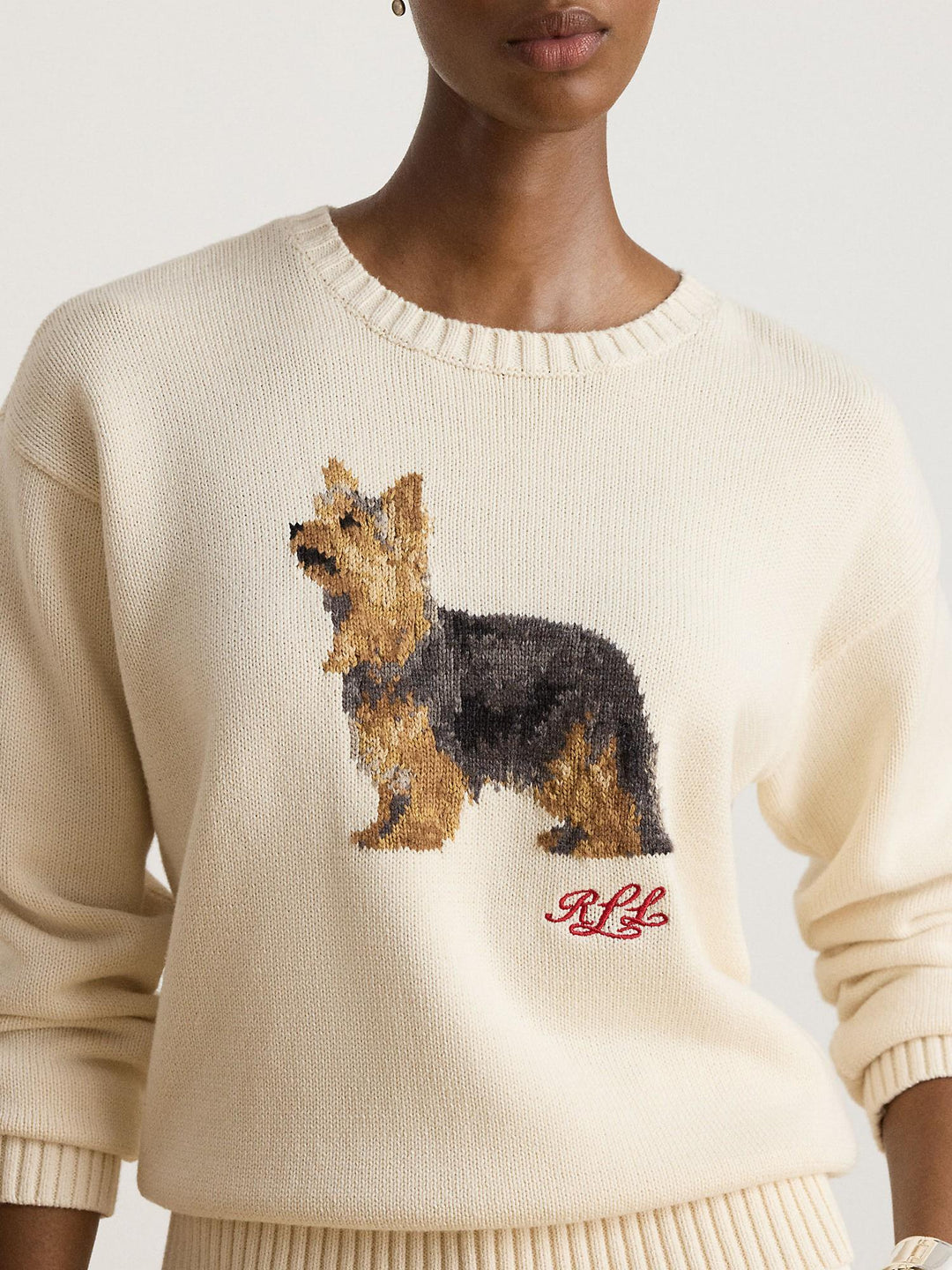 Intarsia-Knit Yorkshire Terrier Sweater
