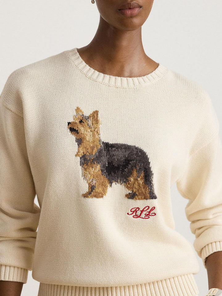 Intarsia-Knit Yorkshire Terrier Sweater