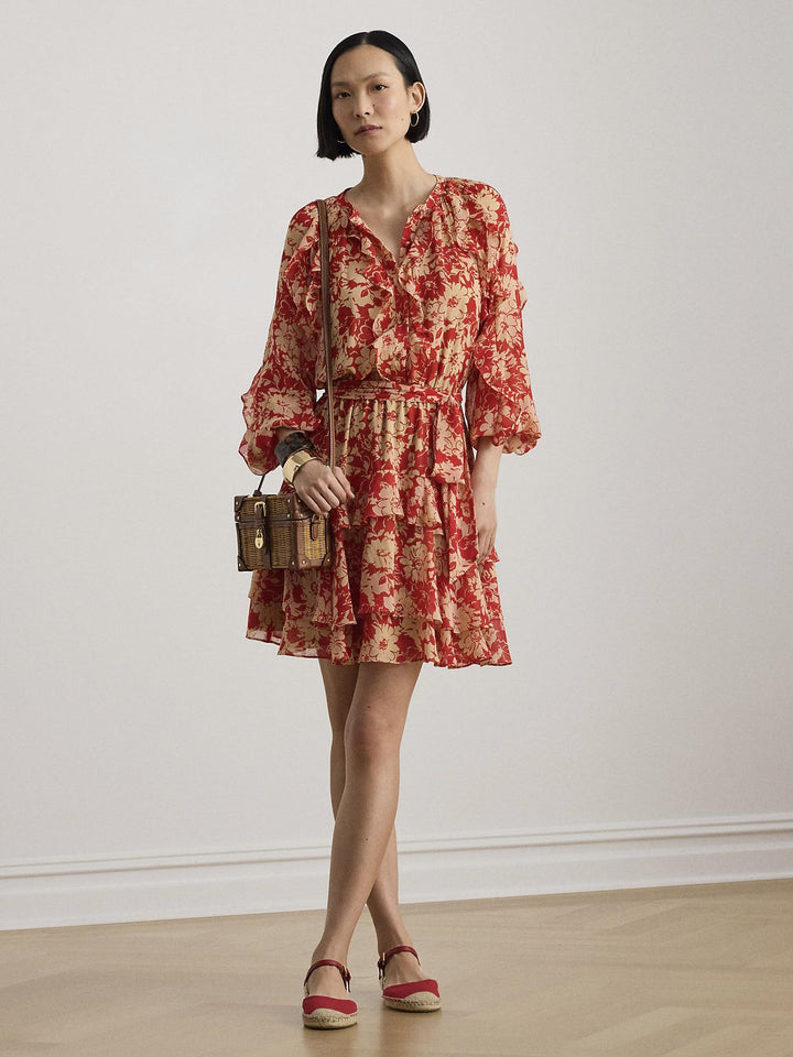 Woven Ruffle Dress