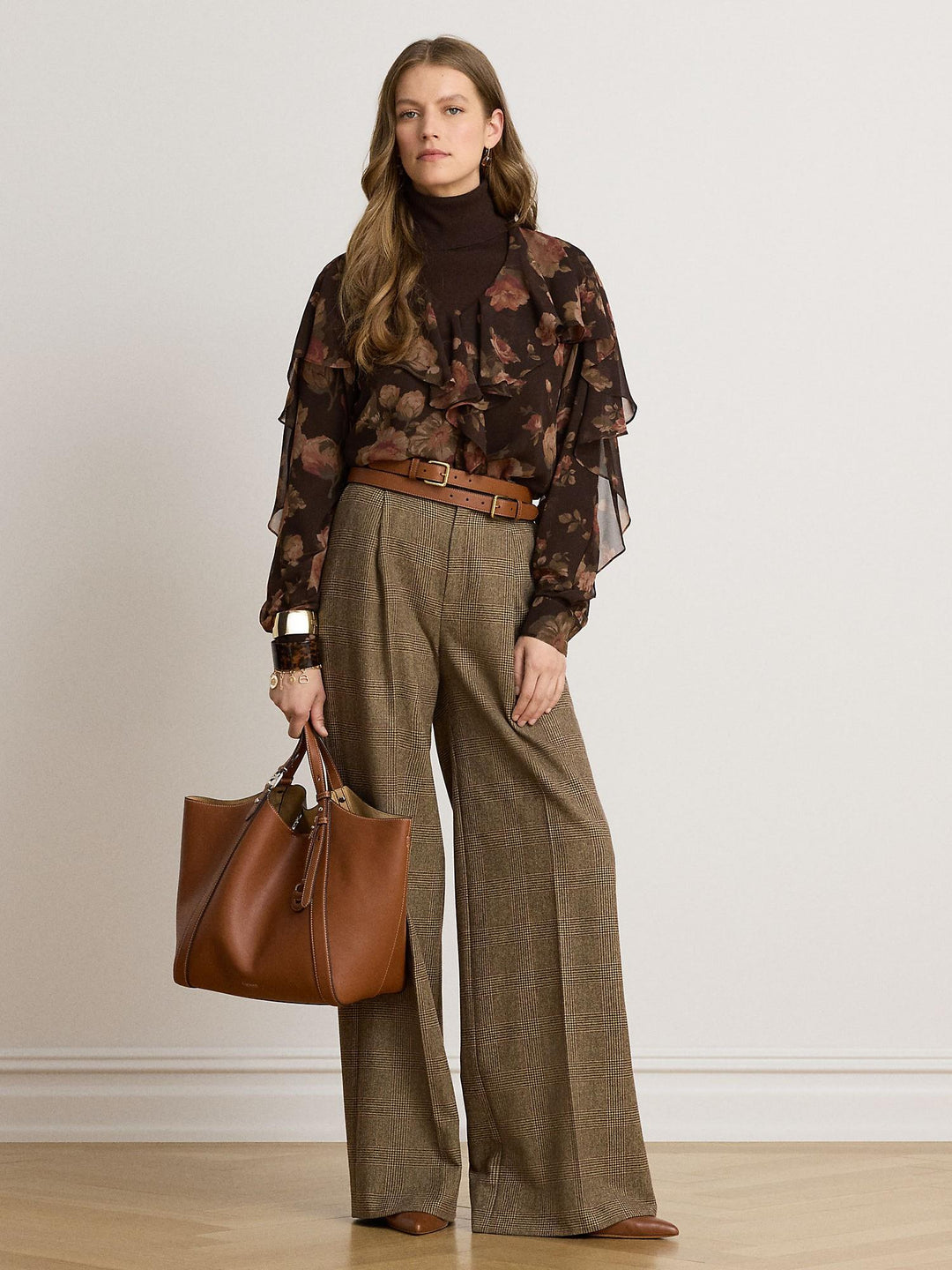 Floral Ciffon V-Neck Blouse