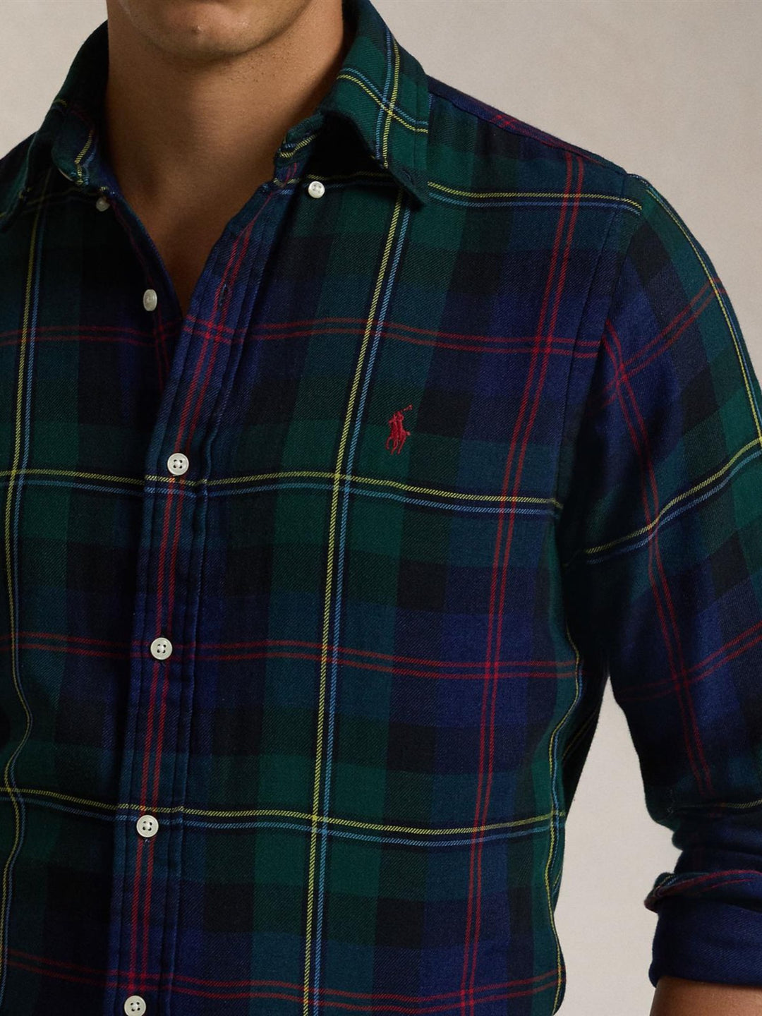 Custom fit plaid shirt