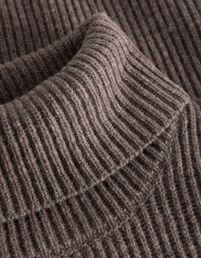 Eddie Wool Rib Rollneck Knit