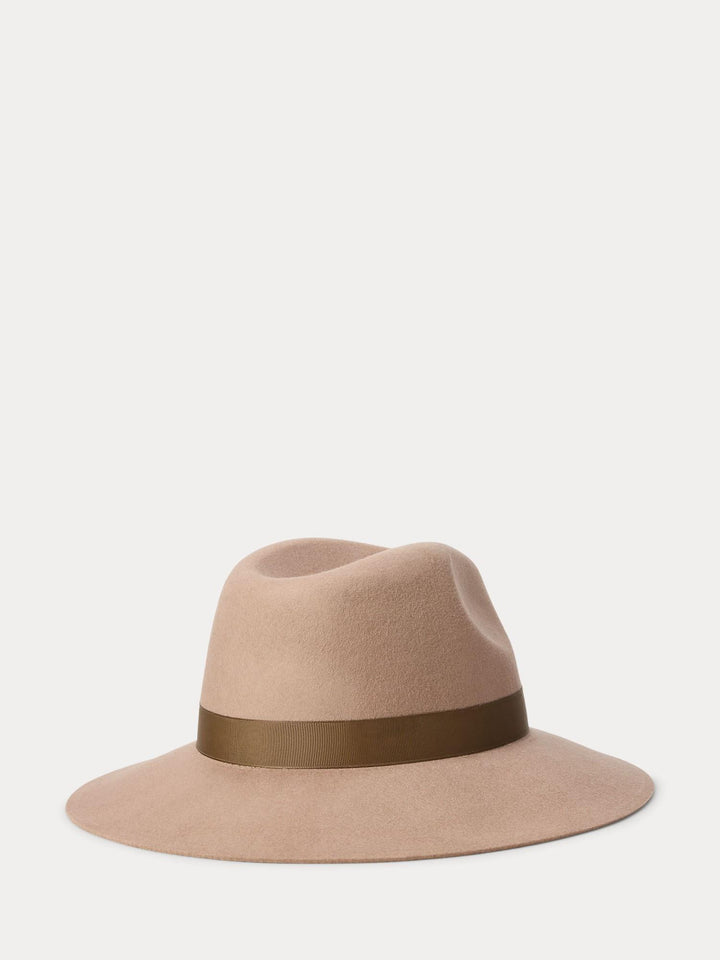 Bow Trim Wool Felt Fedora