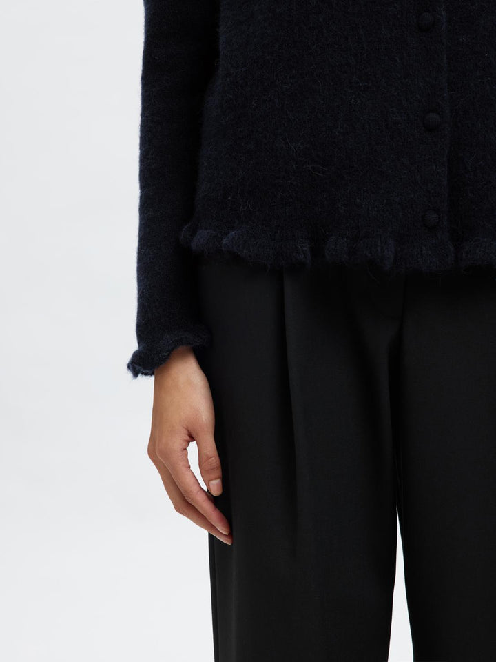 Slflulu Frill Ls Knit Cardigan