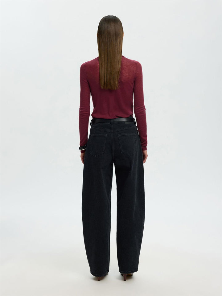 Slwvendy Wool Ls Knit Roll Neck Noos