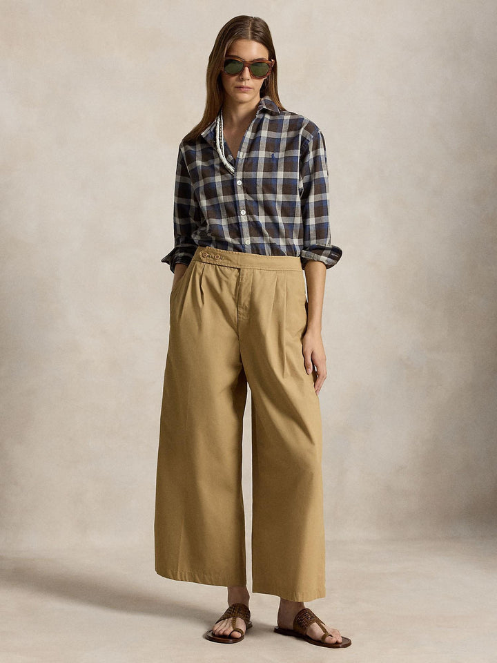 Relaxed Fit Plaid Cotton Twill Shirt