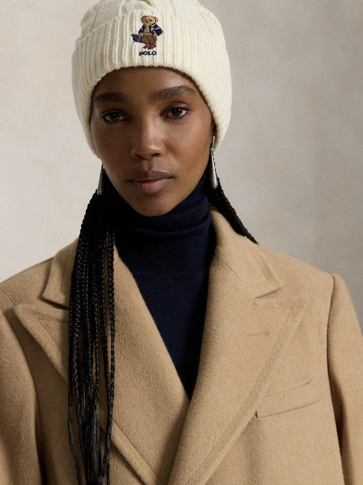 Polo bear cable wool beanie