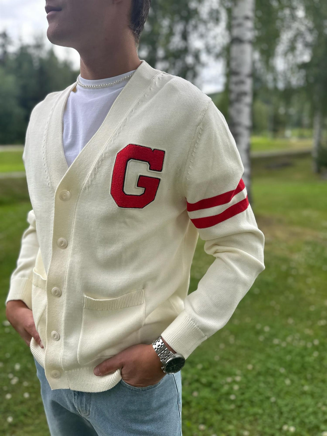 Varsity cardigan