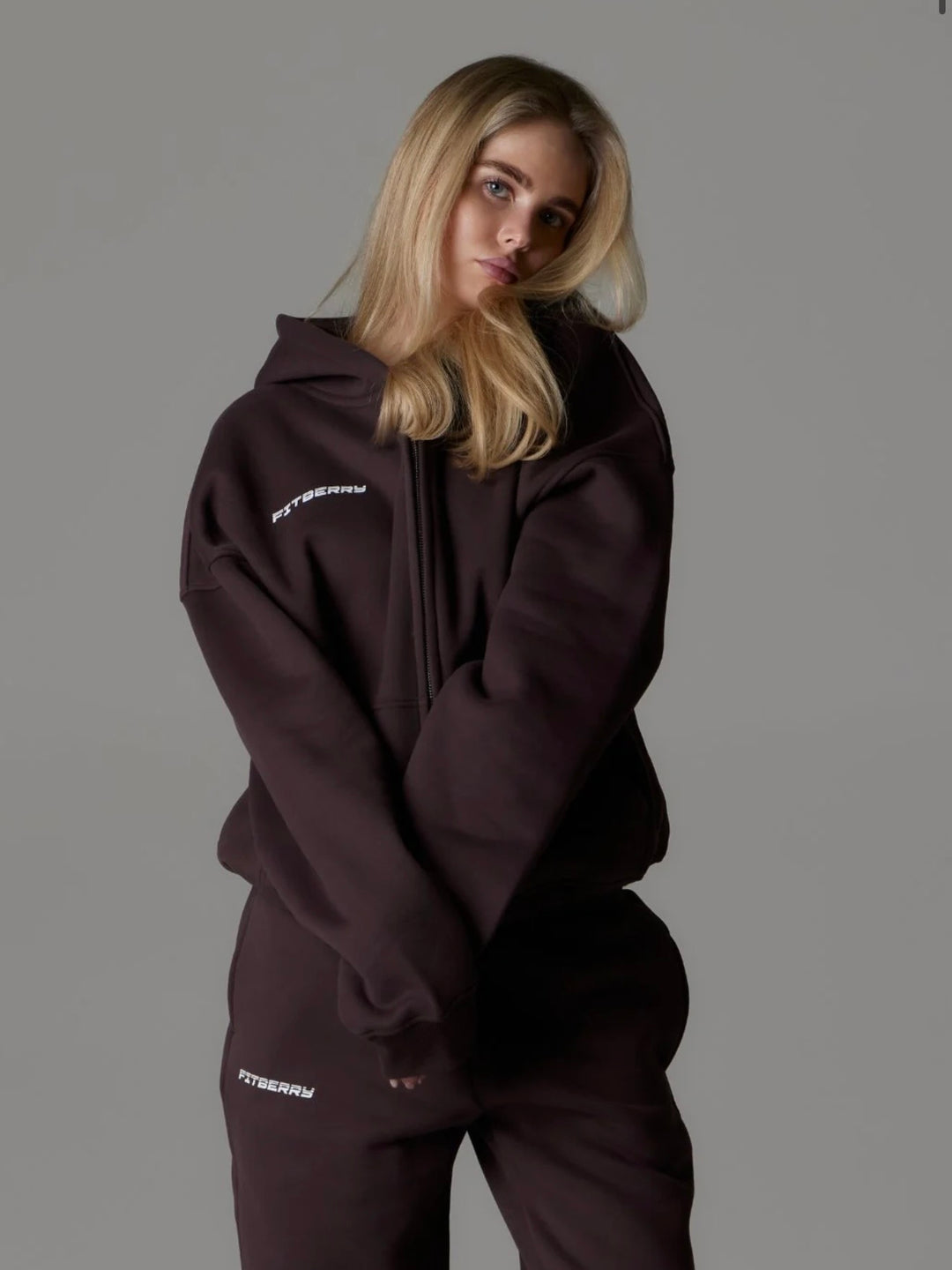 Sports studio oversized zip hoodie