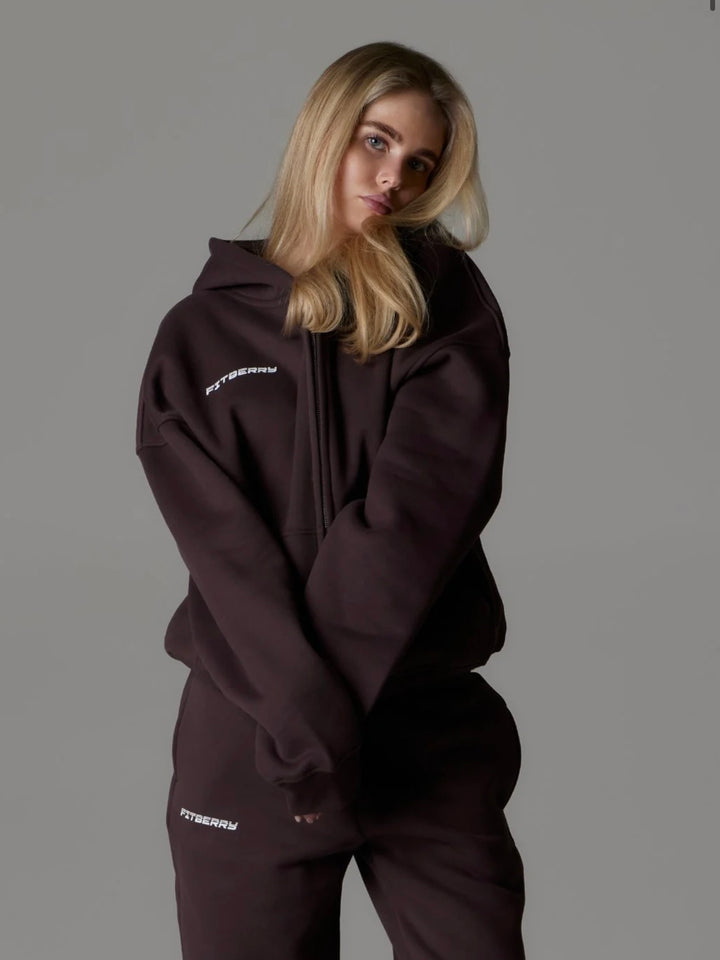Sports studio oversized zip hoodie