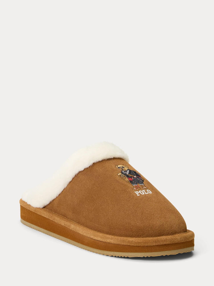 Polo bear suede slipper