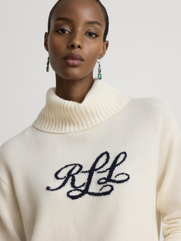 Logo cashmere turtleneck sweater