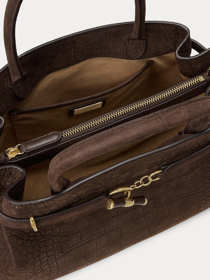 Embossed Nubuck Large Blaike Satchel