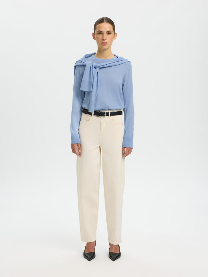 Slwthea Ls Knit Merino O-Neck Noos