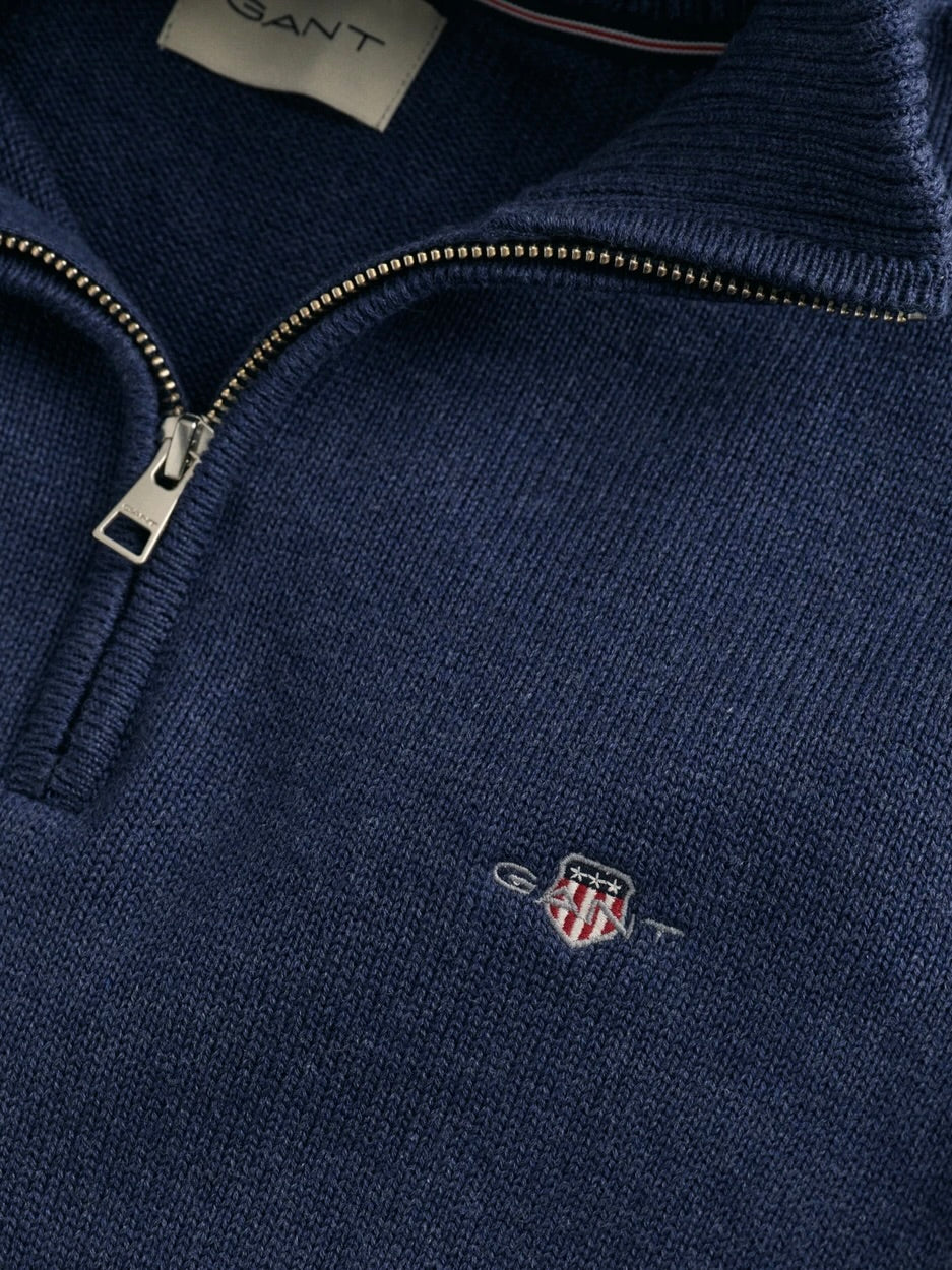 Casual cotton half zip