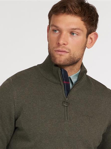Cotton half zip