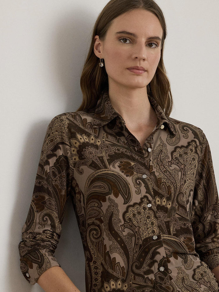 Paisley jersey shirt
