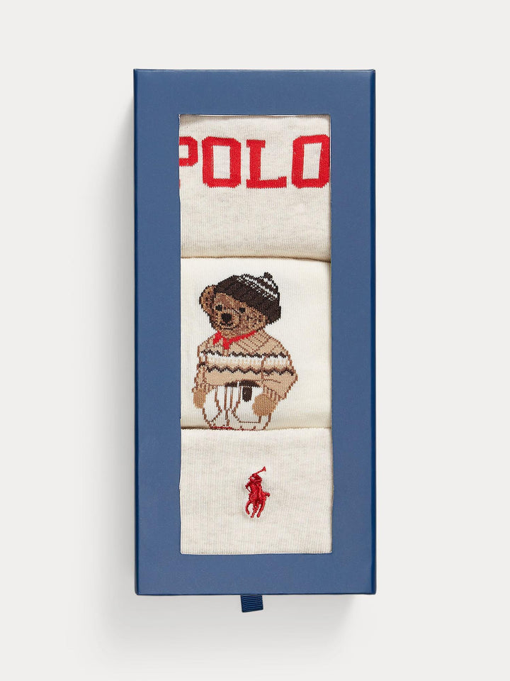 Polo Bear Crew Sock 3 Pack Gift Set