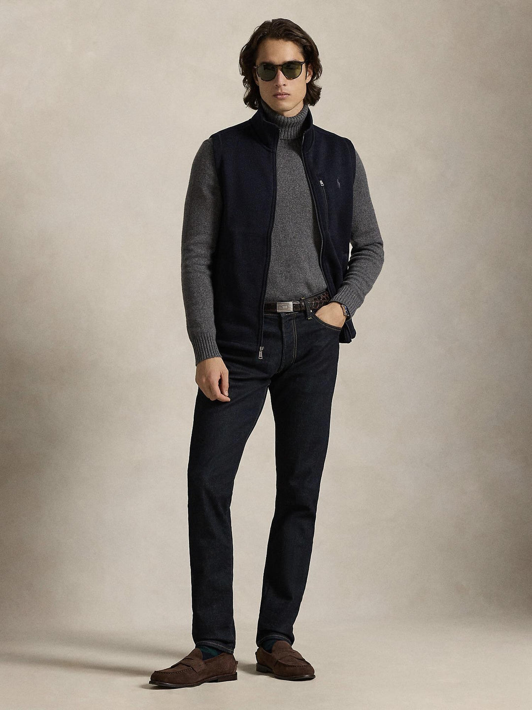 Brushed Fleece Mockneck Vest