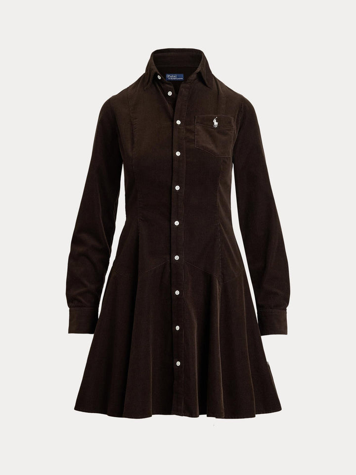 Corduroy A-line ShirtDress