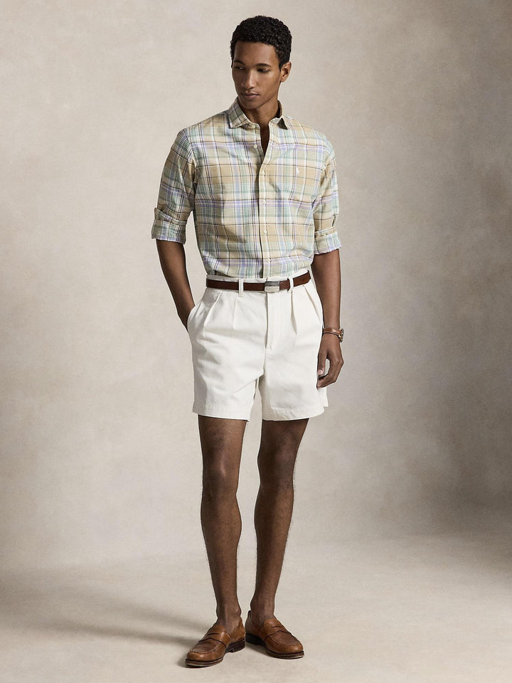 Custom fit plaid oxford shirt