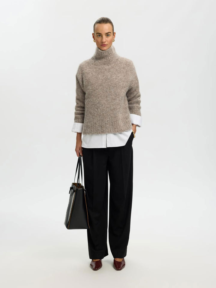 Slwgabriella Ls Knit High Neck Noos